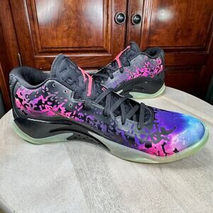 Jordan Zion 3 Men's Sneakers Black Vivid Purple Barely Volt Solar Red Size 13